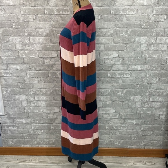 Eloquii Striped Button Down Sweater Dress - Picture 3 of 7